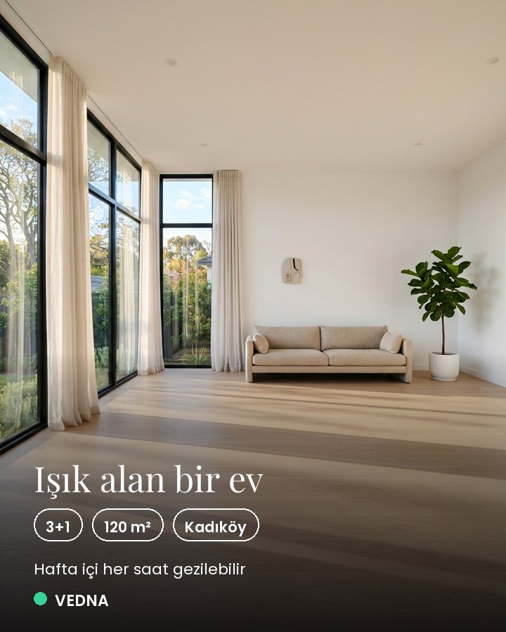 Emlak için VEDNA'nın hazırladığı örnek gönderi tasarımı