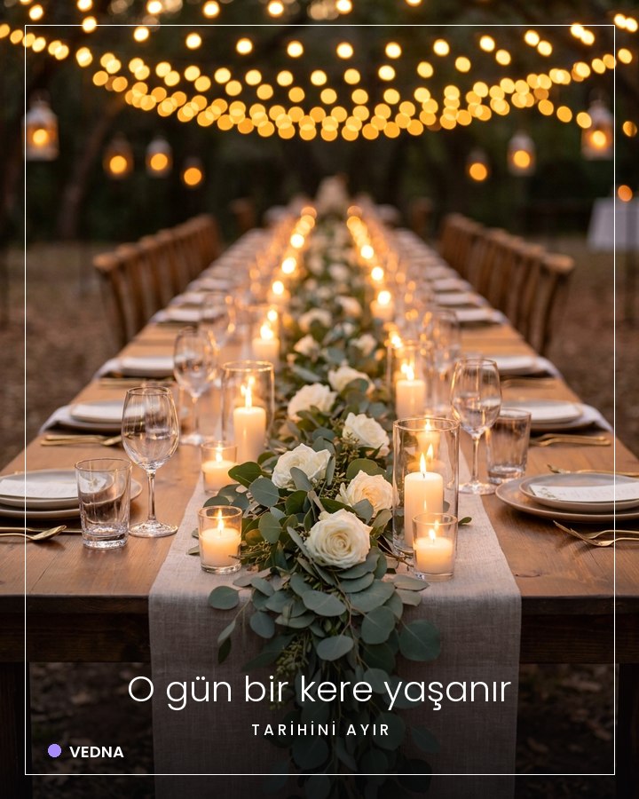 Fotoğraf, organizasyon, etkinlik için VEDNA'nın hazırladığı örnek gönderi tasarımı